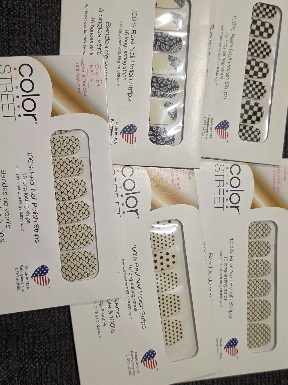 Color Street Black & White Pattern Nail Polish Strips - Mixed Patterns